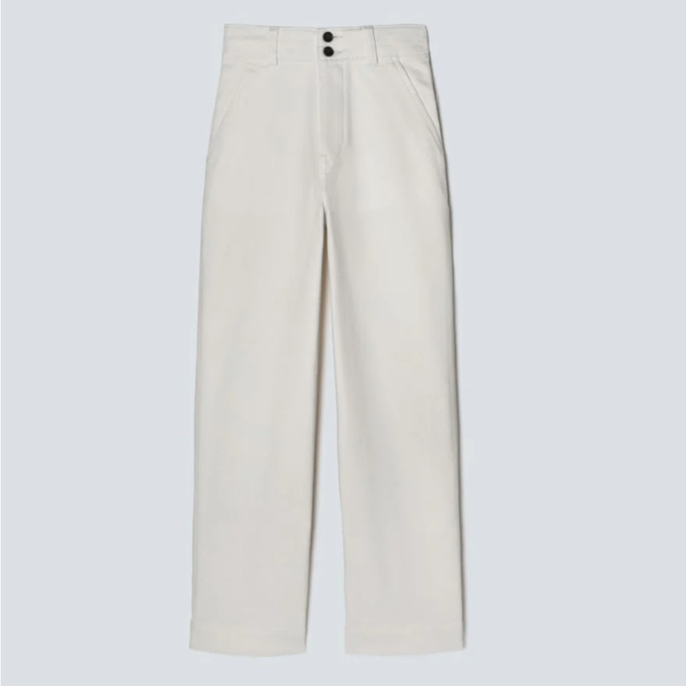 Everlane Organic Wide Leg Pant Bone